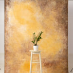 Apricot Painted Canvas Backdrop 7x12ft -RN#19(2)