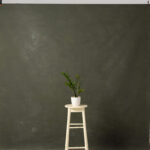Dark Green Painted Canvas Backdrop 8x10ft -RN#238(3)