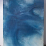 Dusky Blue Painted Canvas Backdrop 6x9ft -SL#226(2)