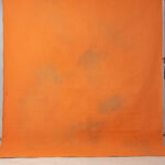 Papaya Orange Painted Canvas Backdrop RN#131-9X10(2)