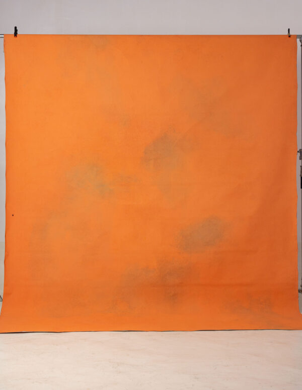 Papaya Orange Painted Canvas Backdrop RN#131-9X10(2)