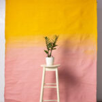 Saffron Painted Canvas Backdrop 6'8x7ft -RN#61 (2)