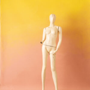 Pinky Yellow Painted Canvas Backdrop (RN#305)