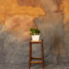 Fiery Orange Burn Painted Canvas Backdrop (RN#334)