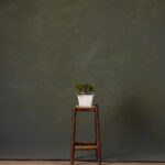Turkish Tea Green and Brown Painted Canvas Backdrop (RN#338)