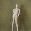 Green distressed and grey Painted Canvas Backdrop (RN#343)