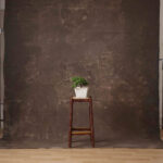 Rock Brown Painted Canvas Backdrop (RN#295)