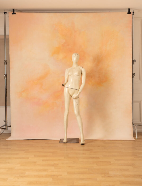 Rusty Pink Painted Canvas Backdrop (RN#349)