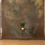Pickled and Iroko Painted Canvas Backdrop 9x10ft RN S1 #418(3)