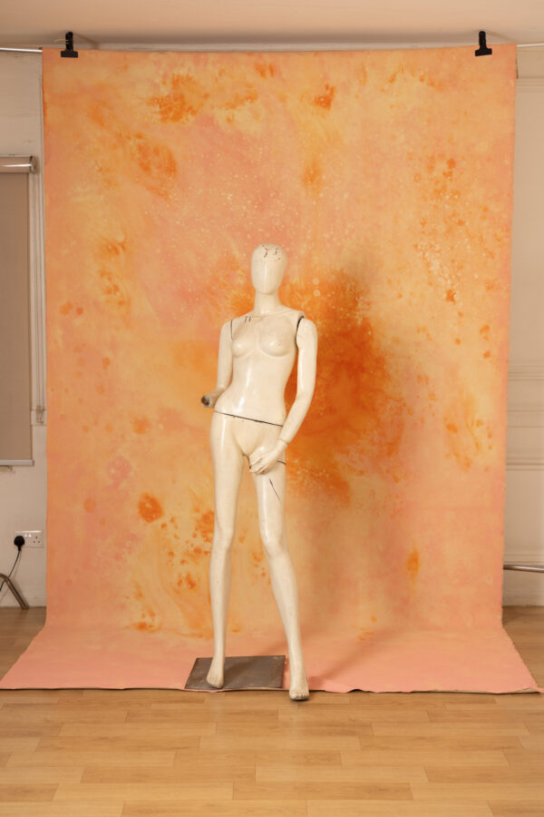 Flamed Citrus Painted Canvas Backdrop(RN#448)