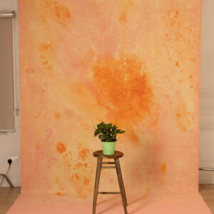 Flamed Citrus Painted Canvas Backdrop(RN#448)