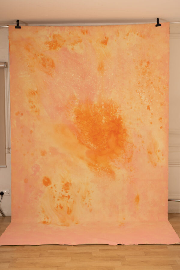 Flamed Citrus Painted Canvas Backdrop(RN#448)