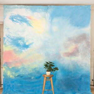 Pale Blue Lily Canvas Backdrop(RN#443)