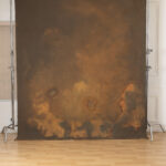 Vintage Cocoa Painted Canvas Backdrop (SL#480)