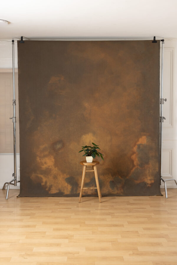 Vintage Cocoa Painted Canvas Backdrop (SL#480)