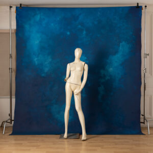 Nutmeg And Astronaut Blue Painted Canvas Backdrop (SL#466)