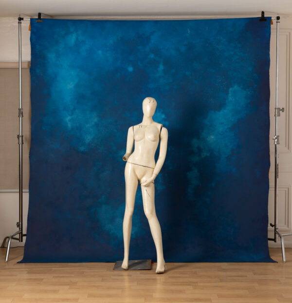 Nutmeg And Astronaut Blue Painted Canvas Backdrop (SL#466)